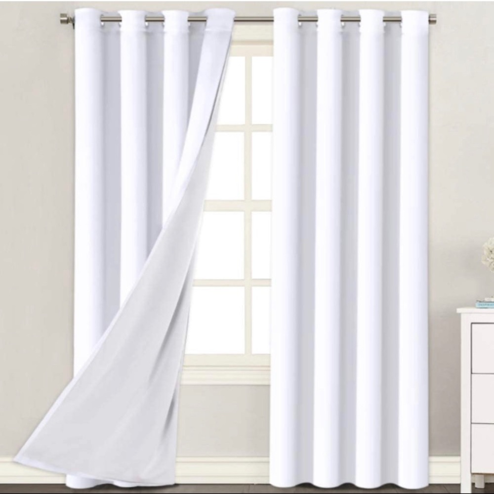 White curtains